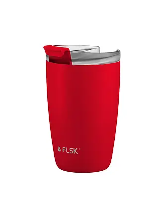 FLSK | Gobelet isotherme - Tasse thermos CUP Tasse à café à emporter 0,35 l Acier inoxydable Rouge | rot